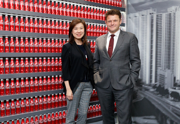 Swire Coca-Cola's Managing Director, Karen So and Chairman, Pat Healy. Swire Coca-Cola's Managing Director, Karen So and Chairman, Pat Healy.